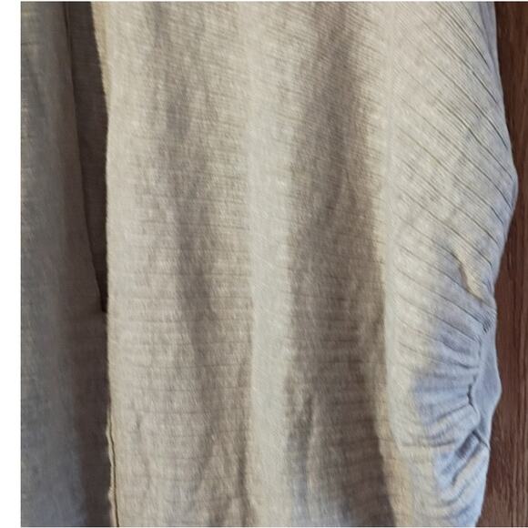 WHBM Neutral Cocoon Dolman Knit Top Medium V Neck Oversized Minimalist Capsule - Picture 7 of 11